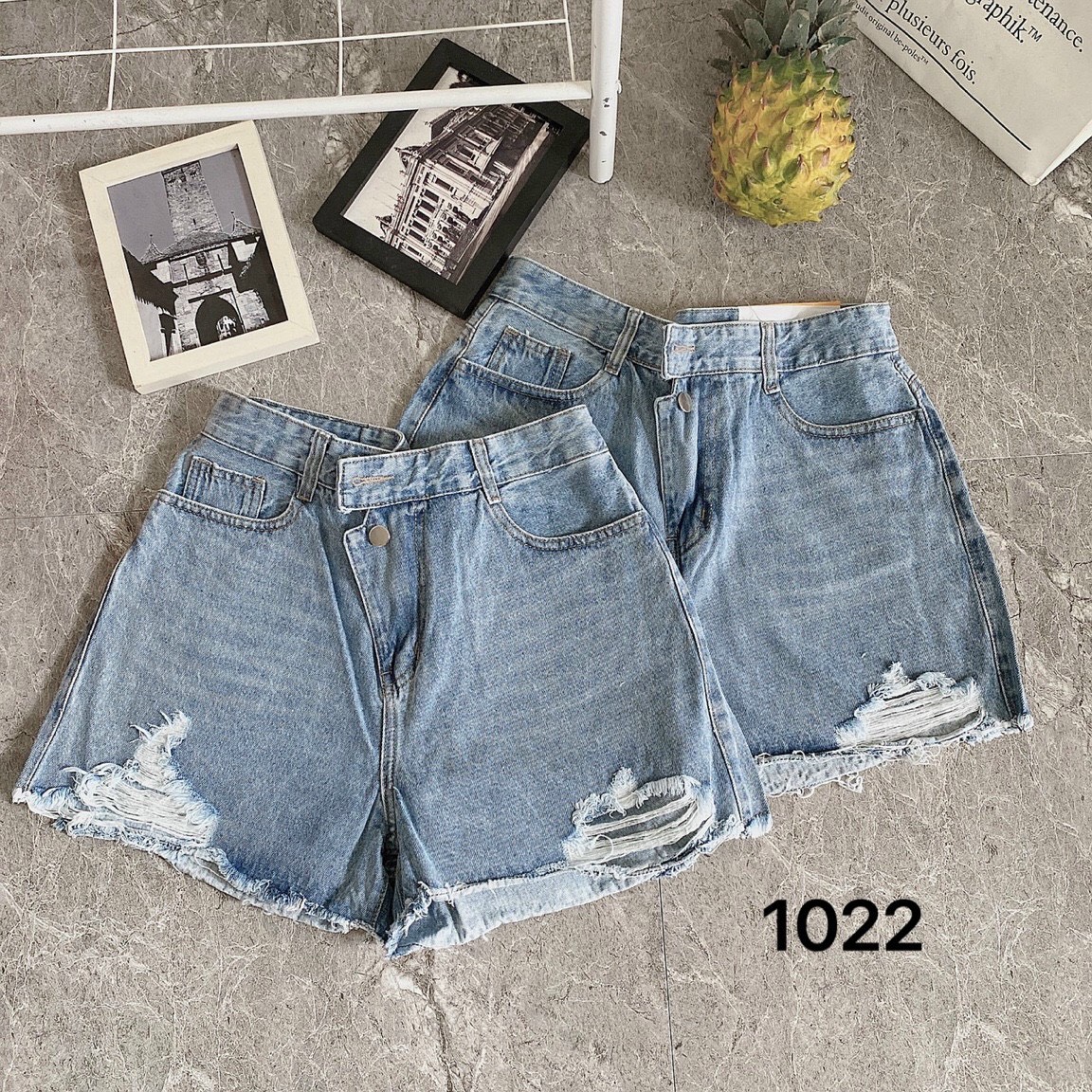 [HCM]Quần Short Jean Nữ Rách Bigsize Từ Size S đến Size 35 MS1022