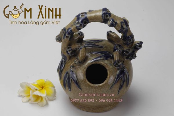 Bình vôi Bát Tràng 500ml men rạn giả cổ (160.000đ/1 cái)