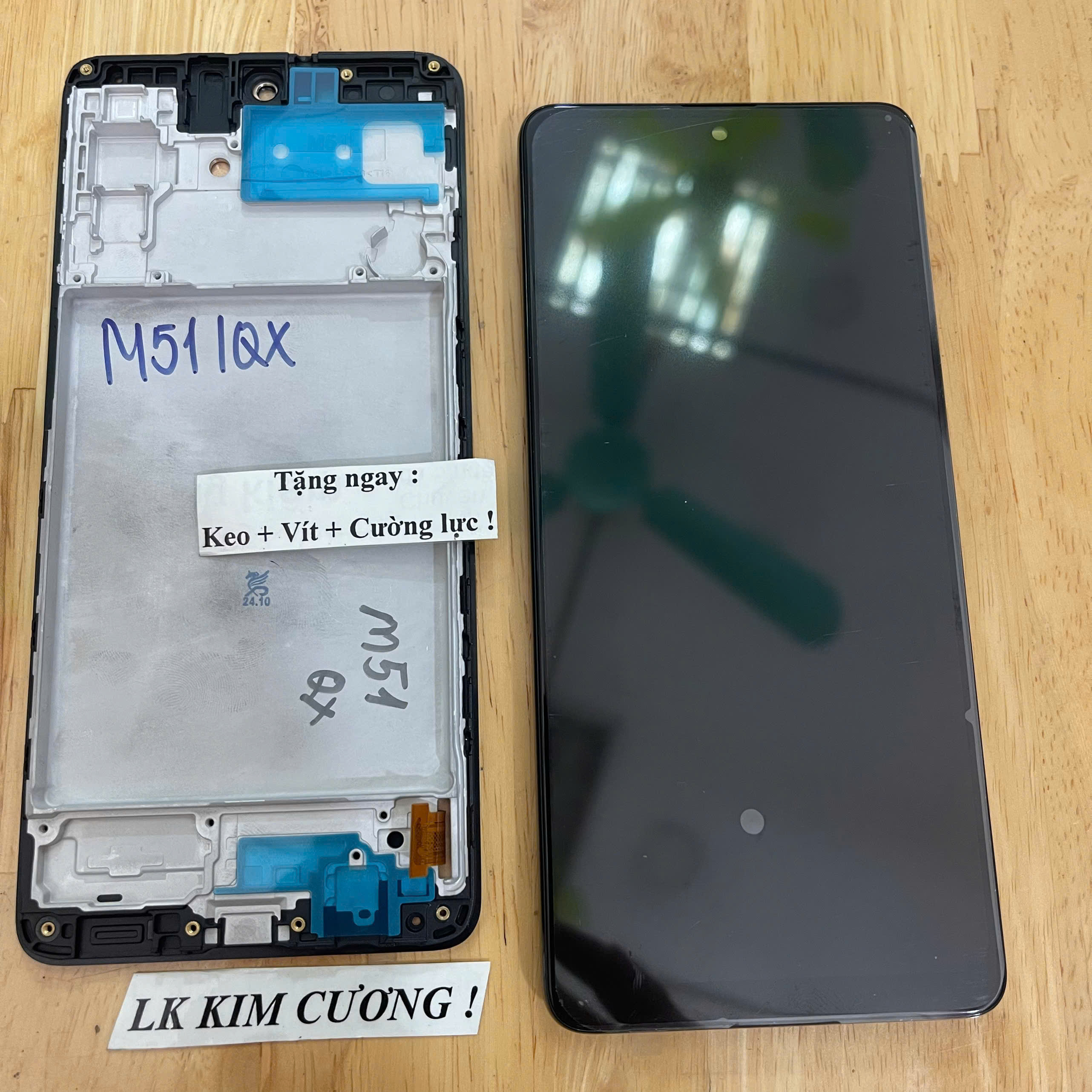 Màn hình samsung M51 - liền khung - mã QX