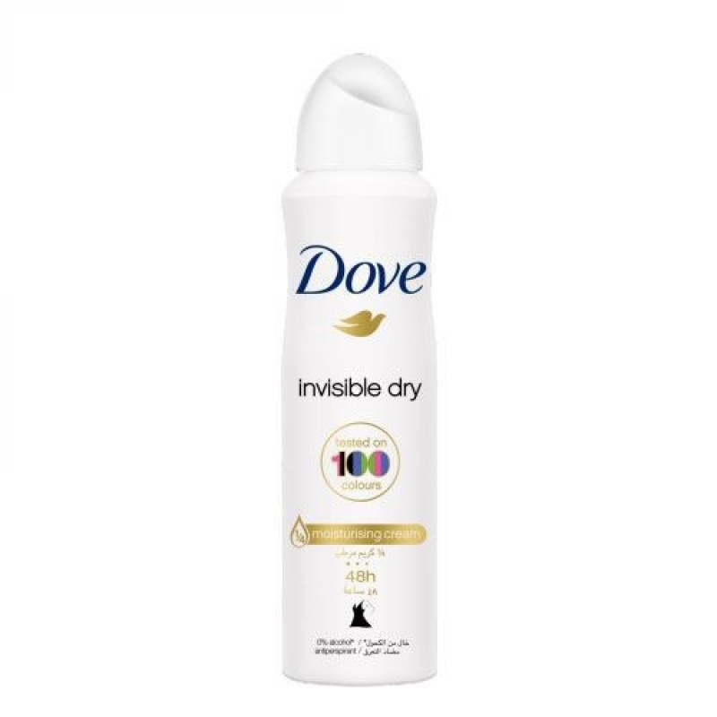 Xịt Khử Mùi Dove Invisible Dry 150ml - Trắng