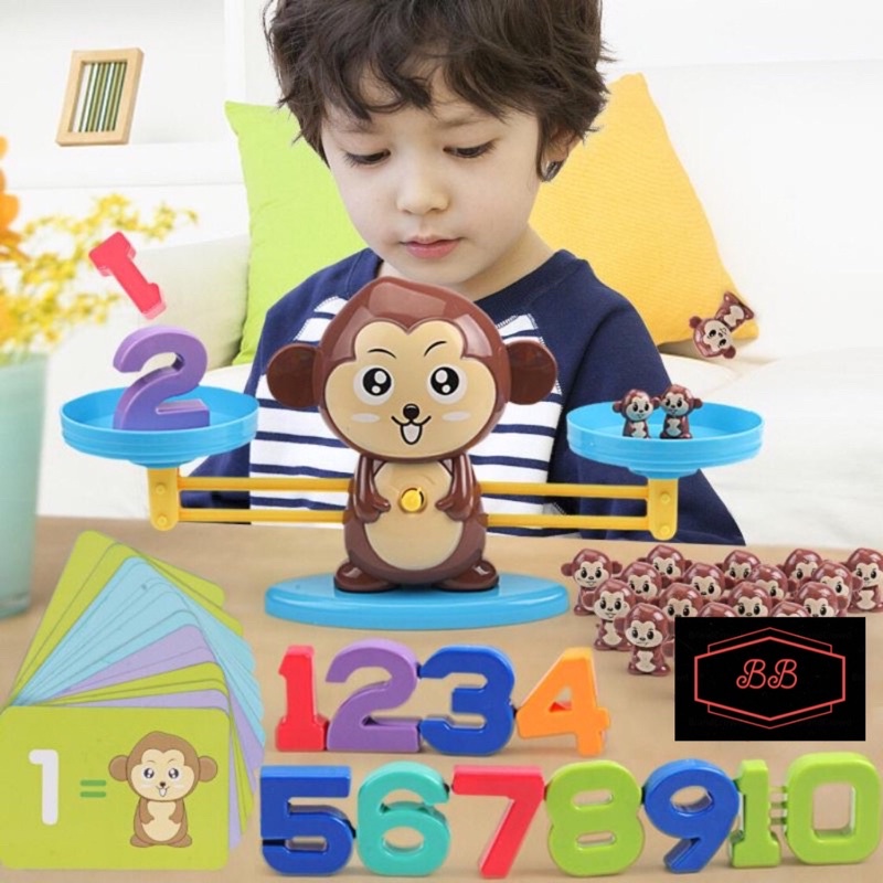 Bộ Cân Khỉ Toán Học Thăng Bằng Cho Bé