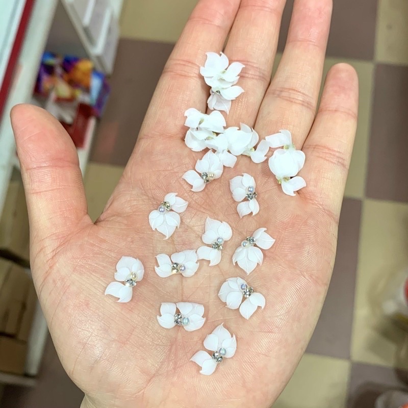 Hoa bột,hoa cánh tiên trang trí móng tay