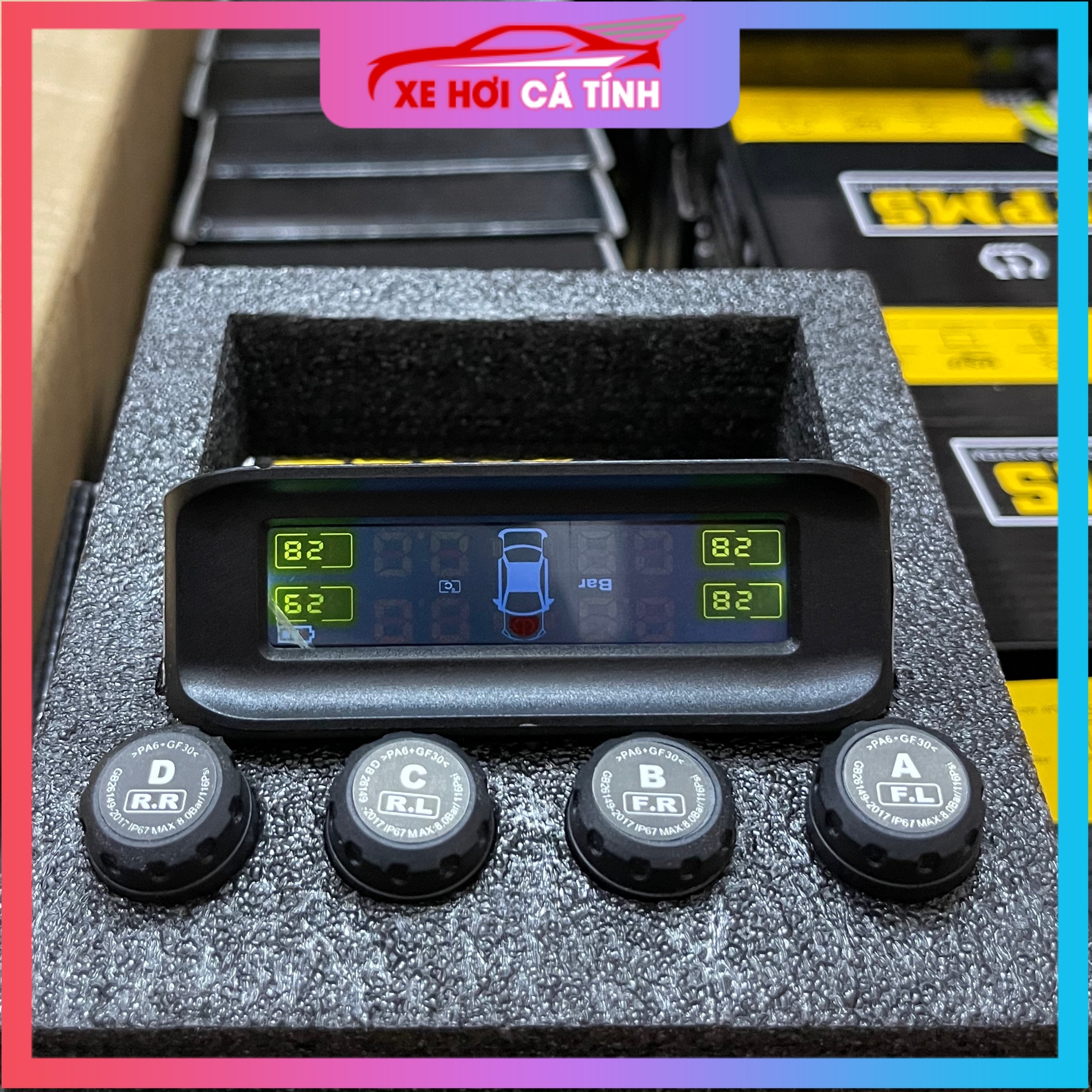 Cảm biến áp xuất lốp cảnh báo tiếng VIỆT NAM TPMS phiên bản cao cấp lắp ngoài dễ thao tác BẢO HÀNH 1 NĂM