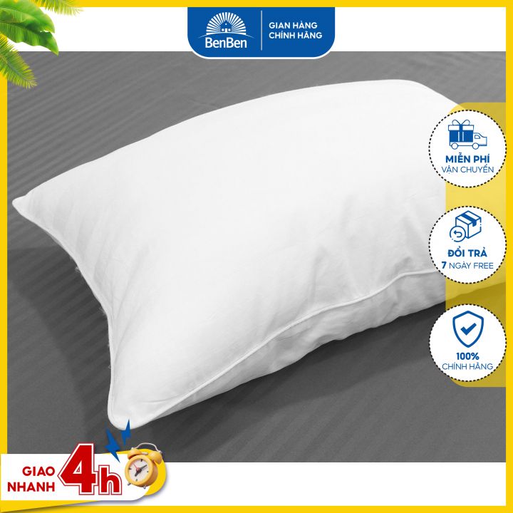 Ruột gối lông vũ Microfiber cao cấp an toàn cho sức khỏe size lớn 50x70cm, ruột gối khách sạn - Ben Ben