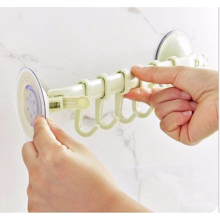 Thanh Móc Treo 6 Móc Hút Chân Không 2 Đầu