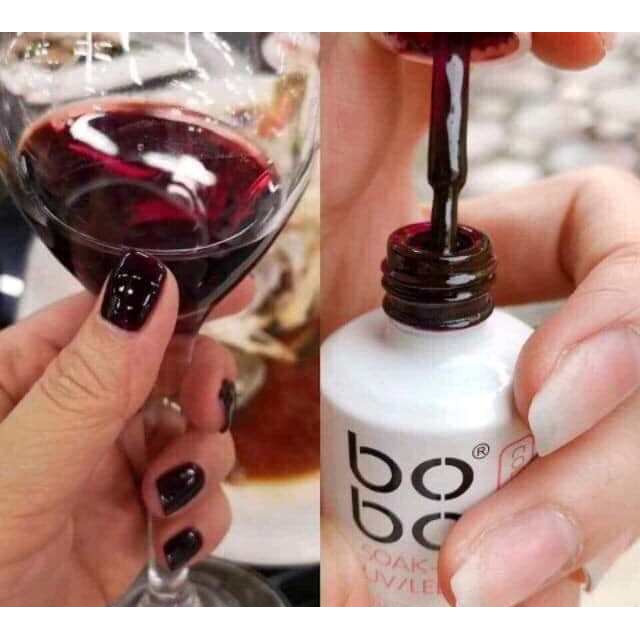 Sơn Gel Thạch Bobo Màu Rượu Vang Chăm Sóc Trang Trí Móng Làm Nail shopinail