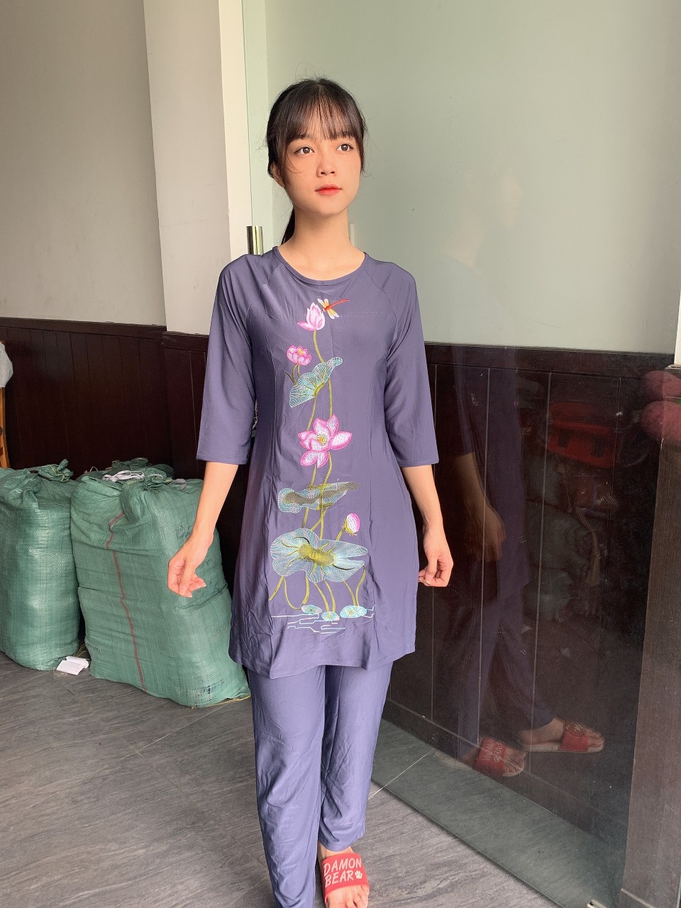 [HCM]bộ thun cách tân đi chùa mẫu mới