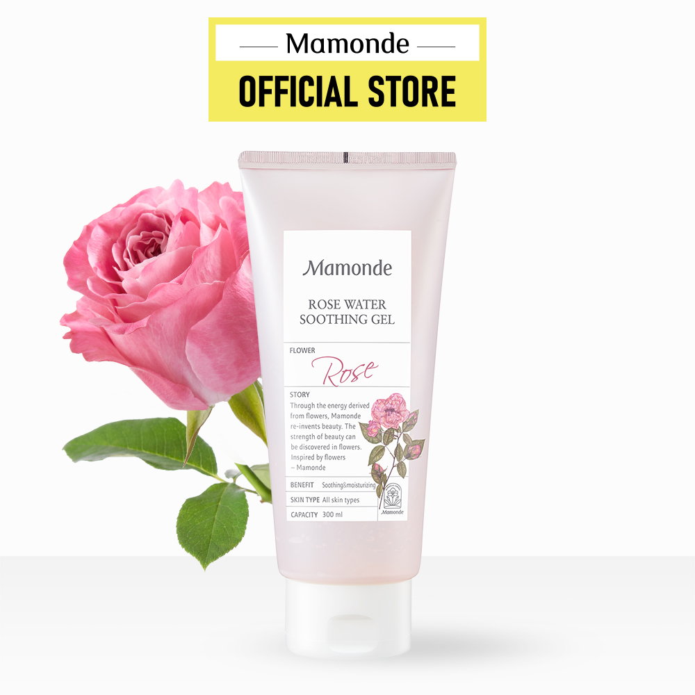 Hình ảnh Gel dưỡng ẩm đa năng cho da và tóc Mamonde Rose Water Soothing Gel 300ml