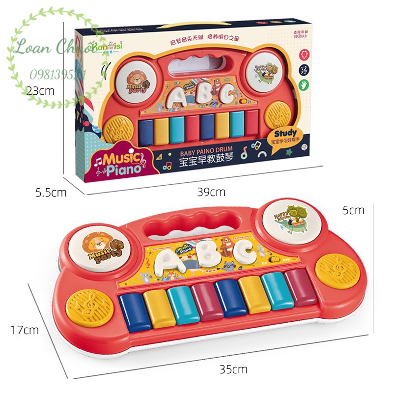 Đàn piano hình thú phát nhạc cho bé