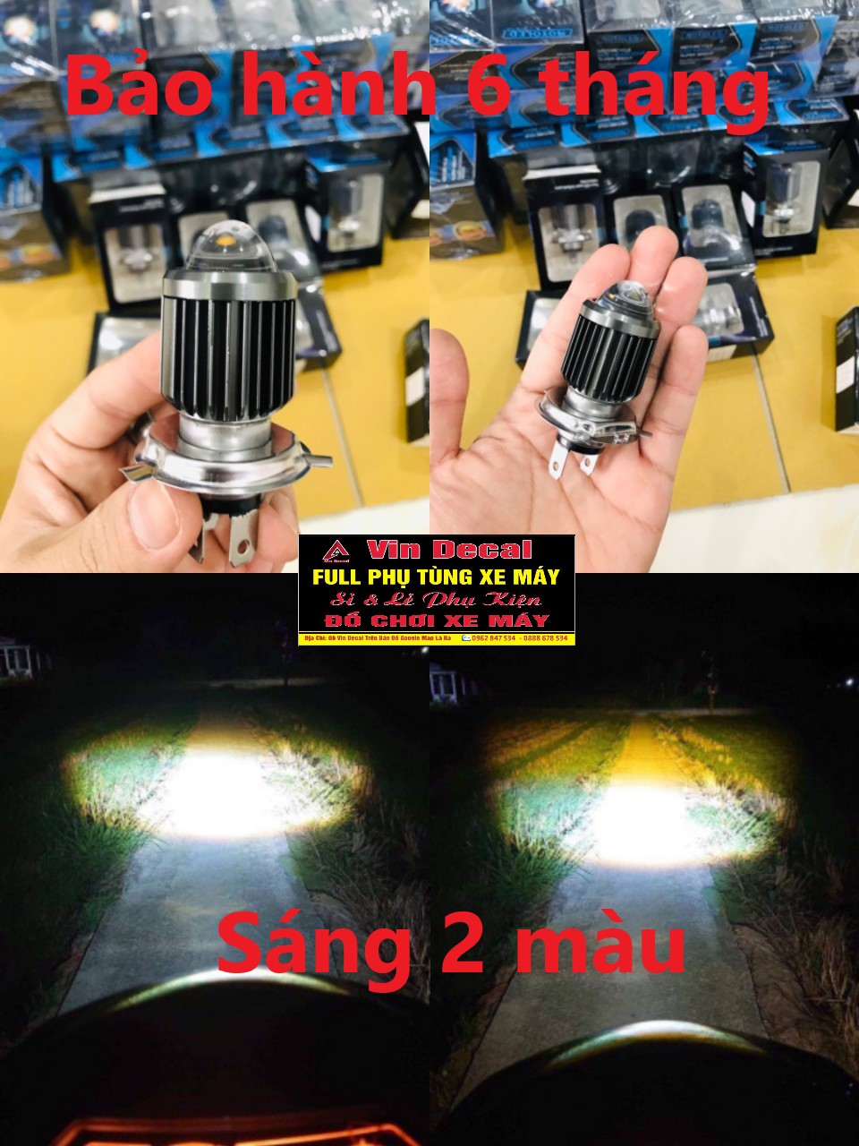[ Hàng Loại 1 BH6T ] Đèn Pha Bi Cầu L1 Chân Cài H4 Ánh Sáng Trắng - Vàng Tản Nhiệt Nhôm Bảo hành 6T