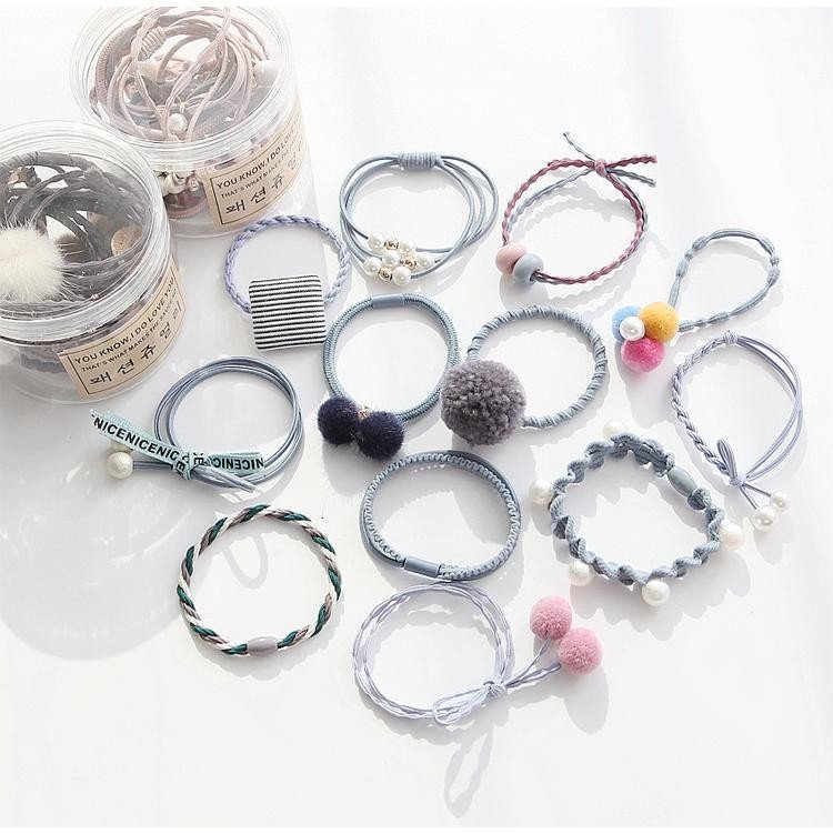 Sét 12 dây buộc tóc Hàn Quốc
