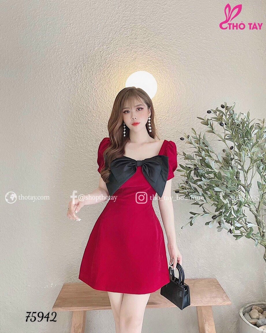 [SIÊU SALE] ĐẦM XINH DỰ TIỆC KÈM NƠ ONE HIT STORE