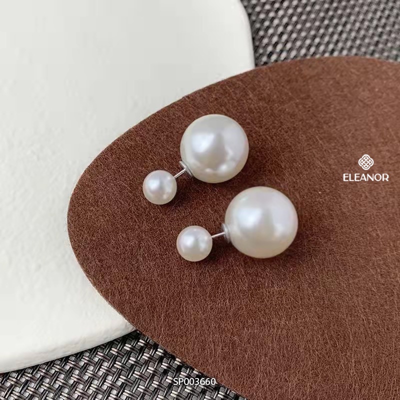 Bông tai nữ chuôi bạc 925 Eleanor Accessories khuyên tai ngọc trai nhân tạo phụ kiện trang sức 3660