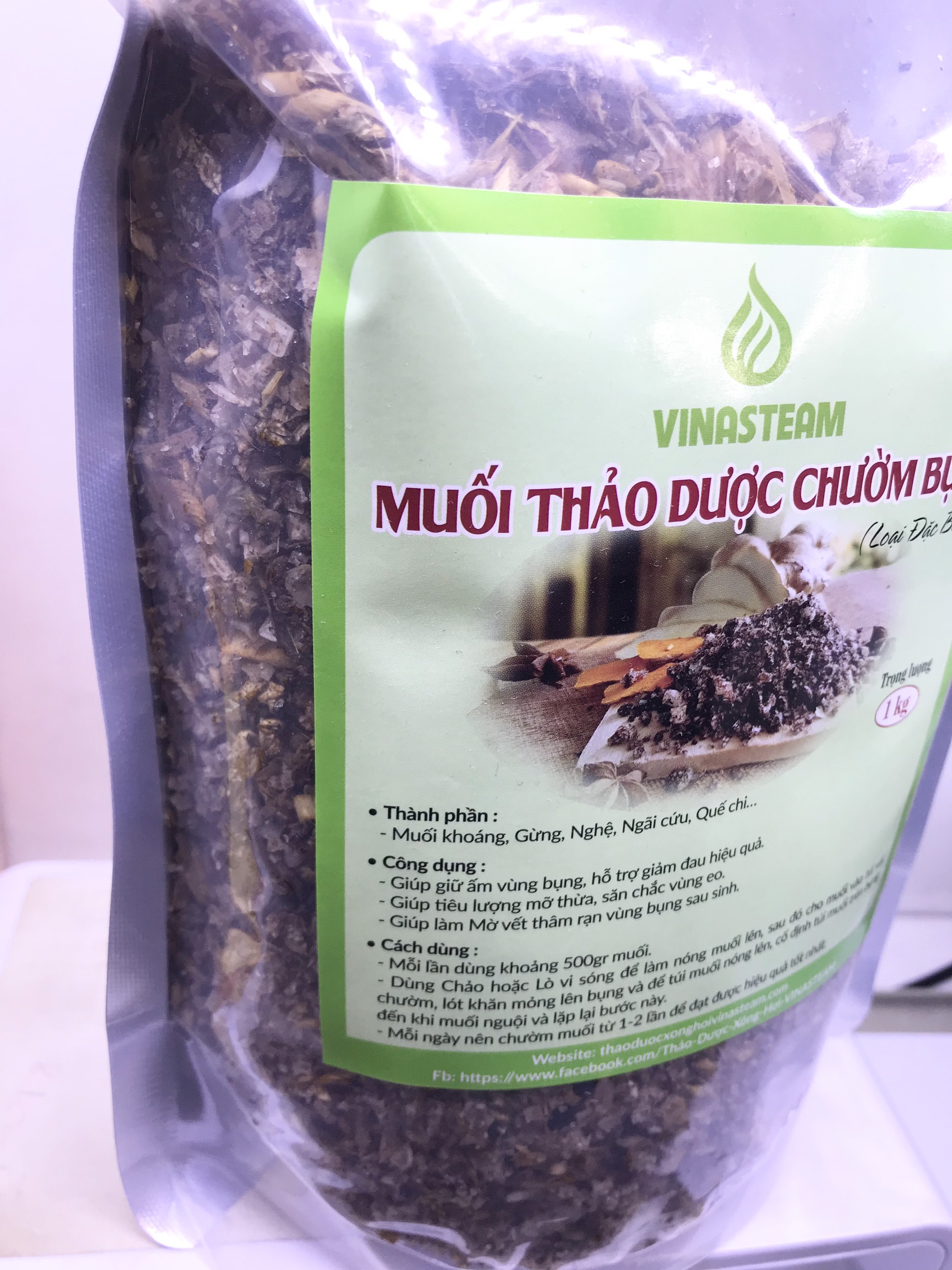 Muối thảo dược chườm bụng cho mẹ sau sinh ( 1kg / gói )