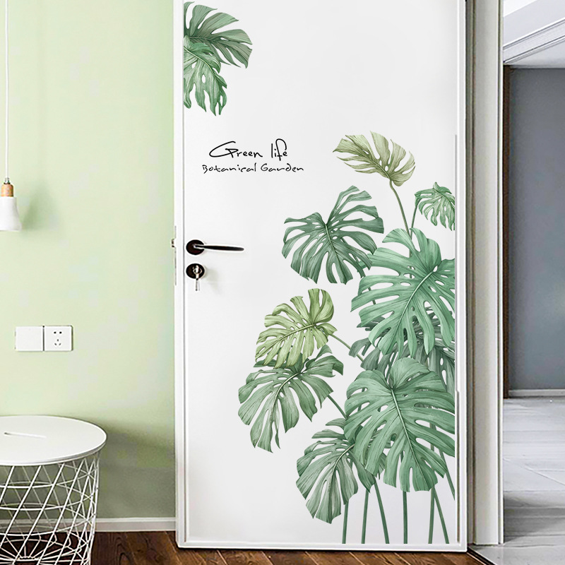 Decal dán tường cây lá nhiệt đới QR9146