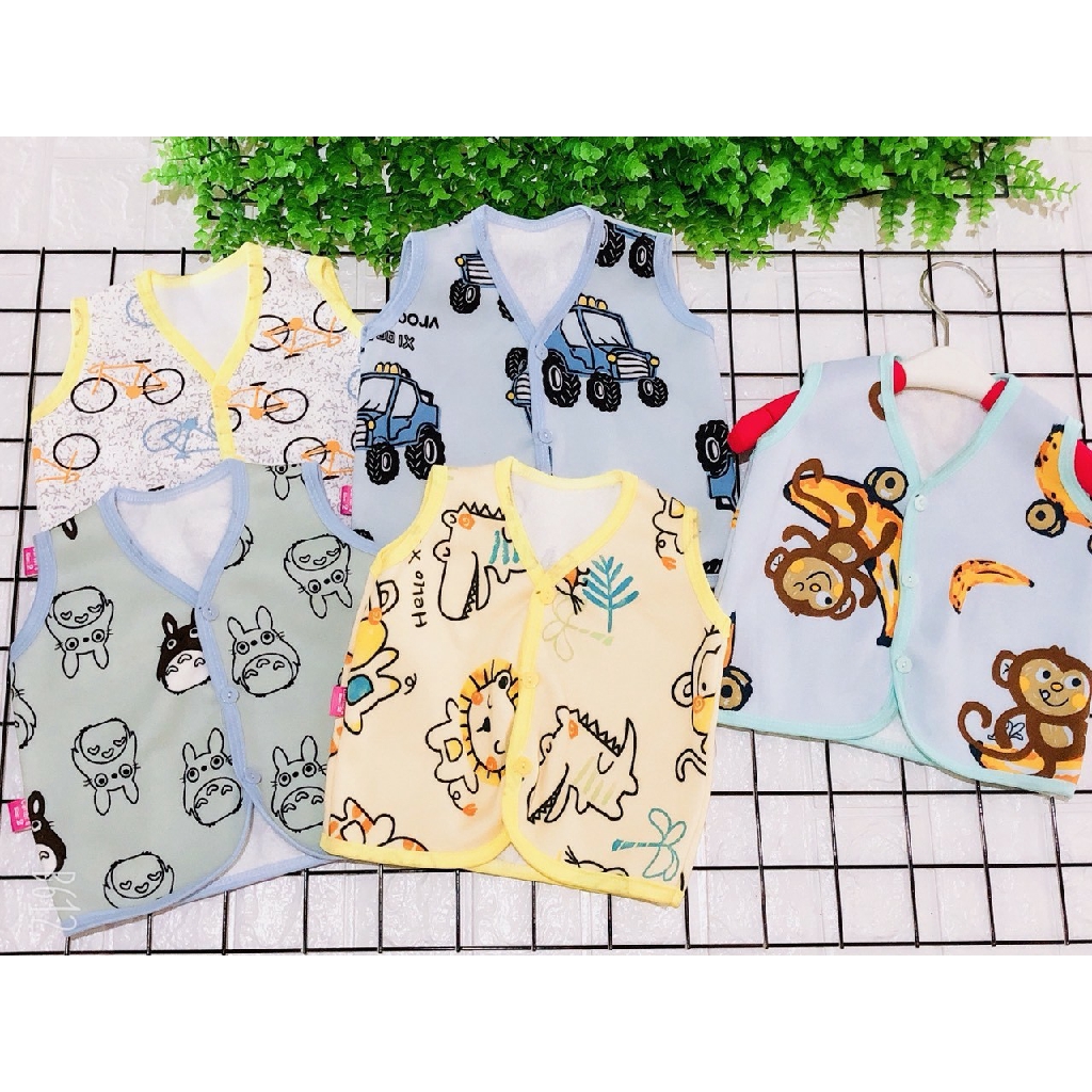 Combo 3 áo gile nỉ lông cho bé
