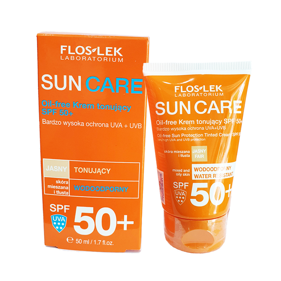 Kem chống nắng flos lek sun care oil-free sun protection tinted cream spf50+