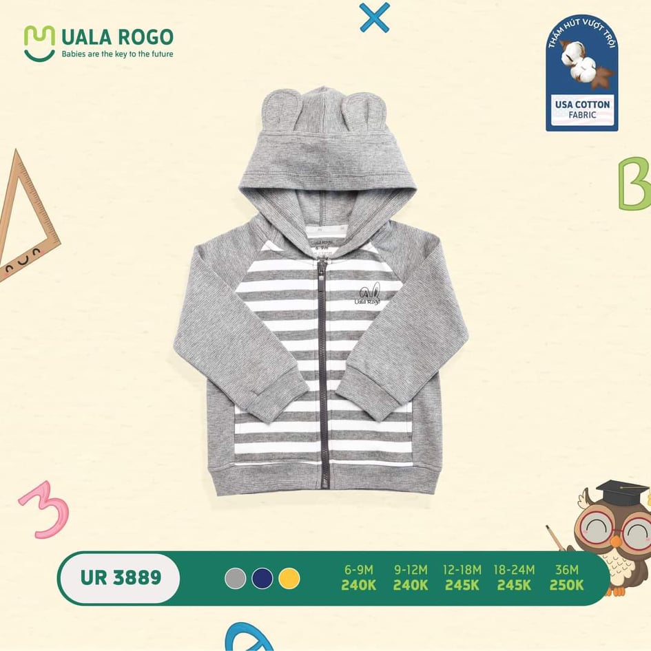 Xả hàng_ Áo khóac Uala Rogo cho bé