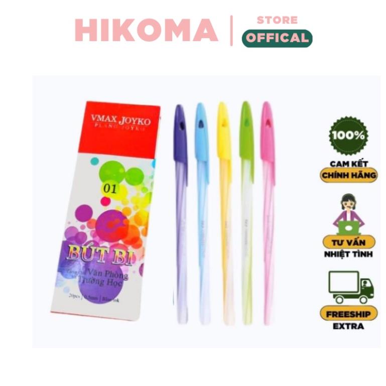 Hộp 20 chiếc bút nến joyko xanh cao cấp - bút bi nến văn phòng - hikoma store