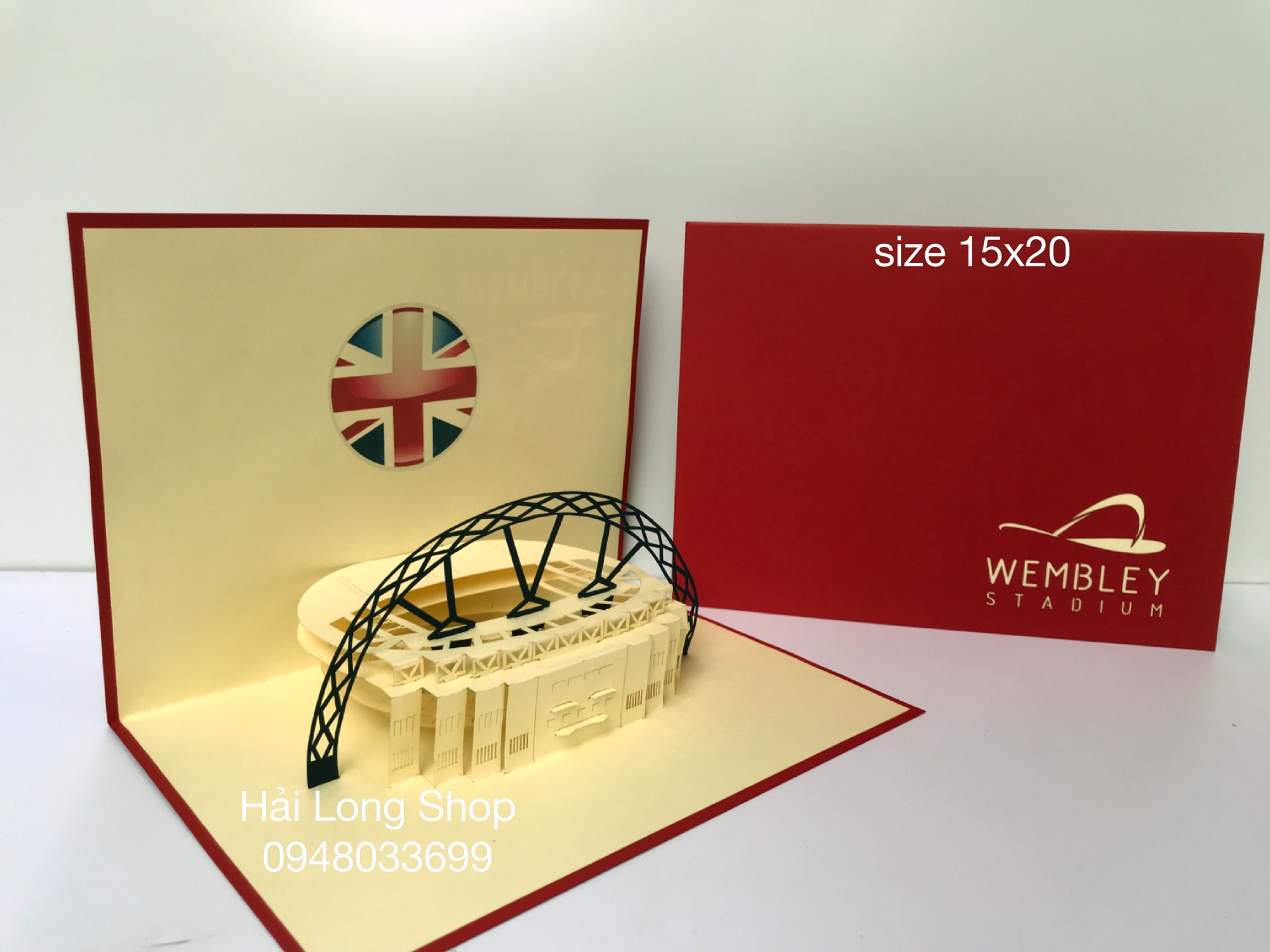 Sân Bóng Wembley - Stadium - Thiệp 3D ( mở 90 độ )
