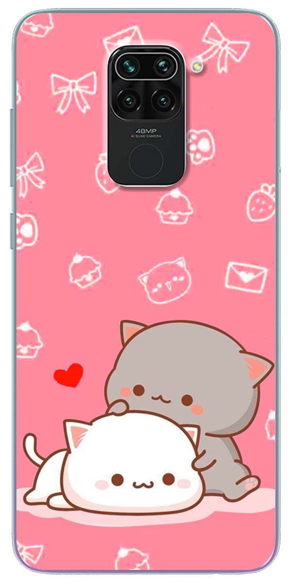 [HCM]Ốp lưng dành cho Xiaomi Redmi Note 5, Redmi Note 6, Redmi Note 7, Redmi Note 8, 8 Pro, Redmi Note 9, 9S, 9 Pro mẫu Mèo mập nền hồng