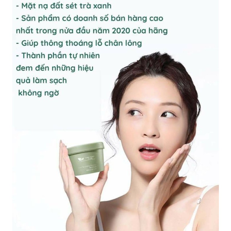 Mặt Nạ Đất Sét Trà Xanh Maigoole Mát Lạnh Thải Độc Da Lọ 100g