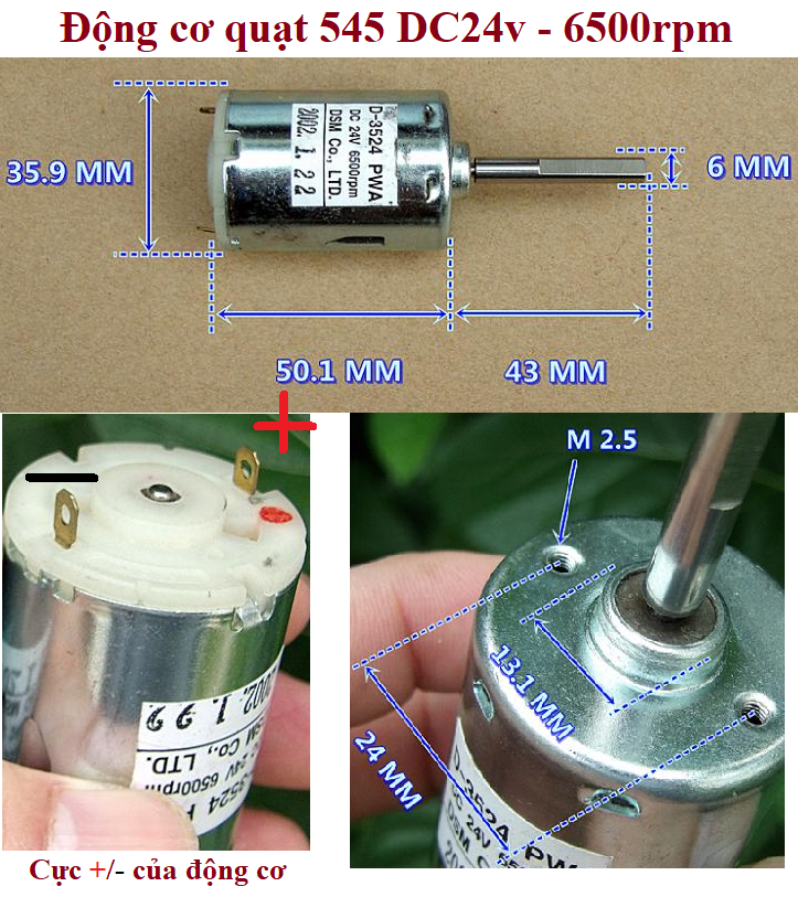 Động cơ quạt, đầu quạt 12v-24v BLDC