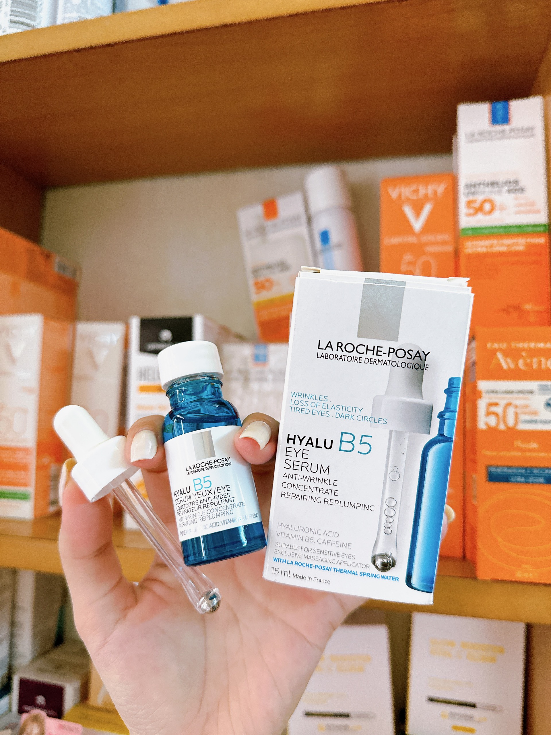 Serum dưỡng mắt la roche-posay hyalu b5 yeux anti-rides 15ml