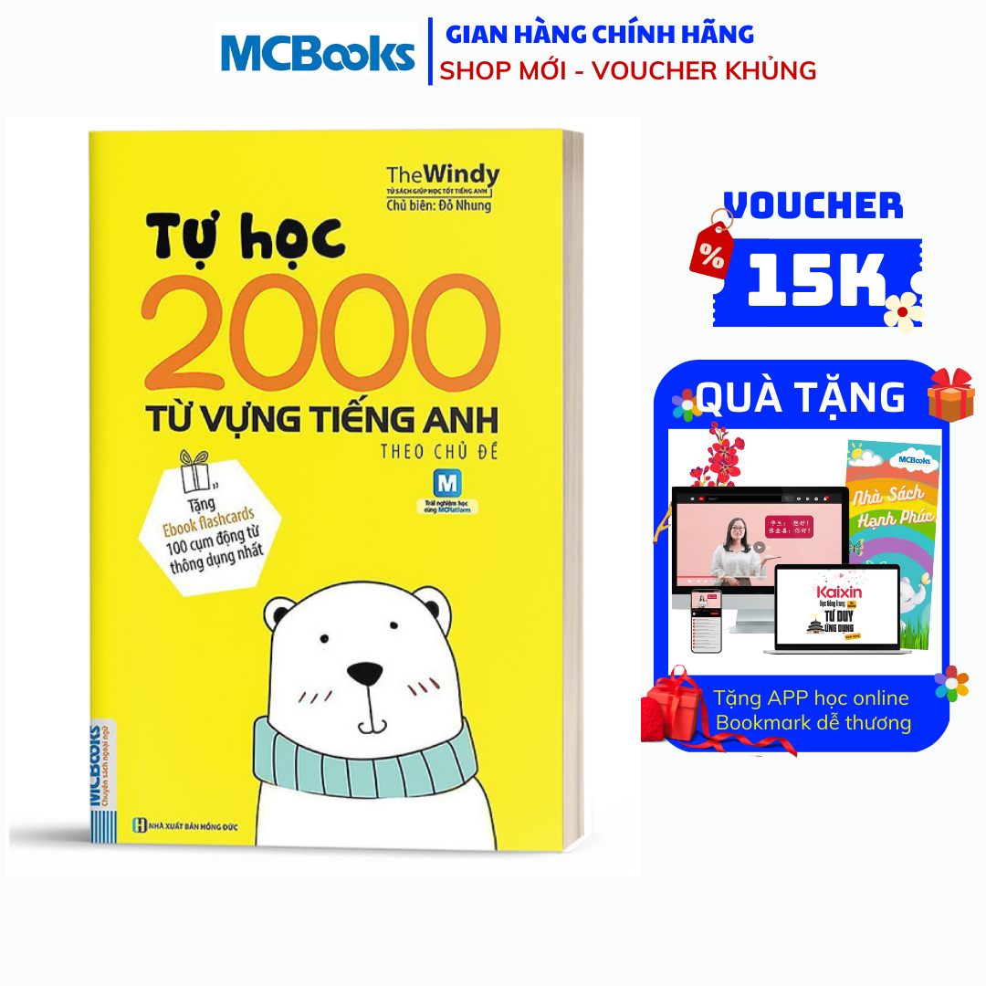 Sách - tự học 2000 từ vựng tiếng anh theo chủ đề phiên bản khổ nhỏ dành cho người học căn bản - học kèm app online