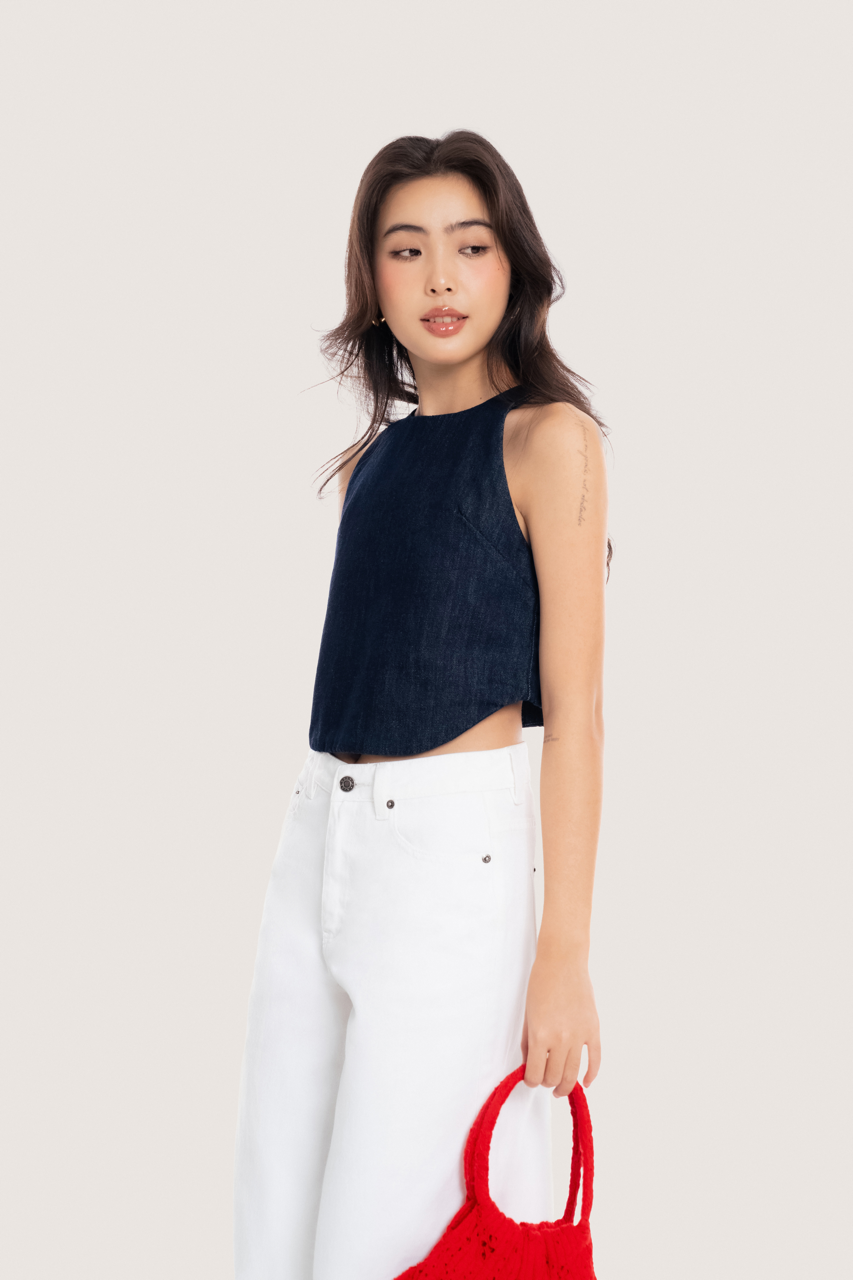 LIBÉ WORKSHOP - Áo denim dáng suông không tay