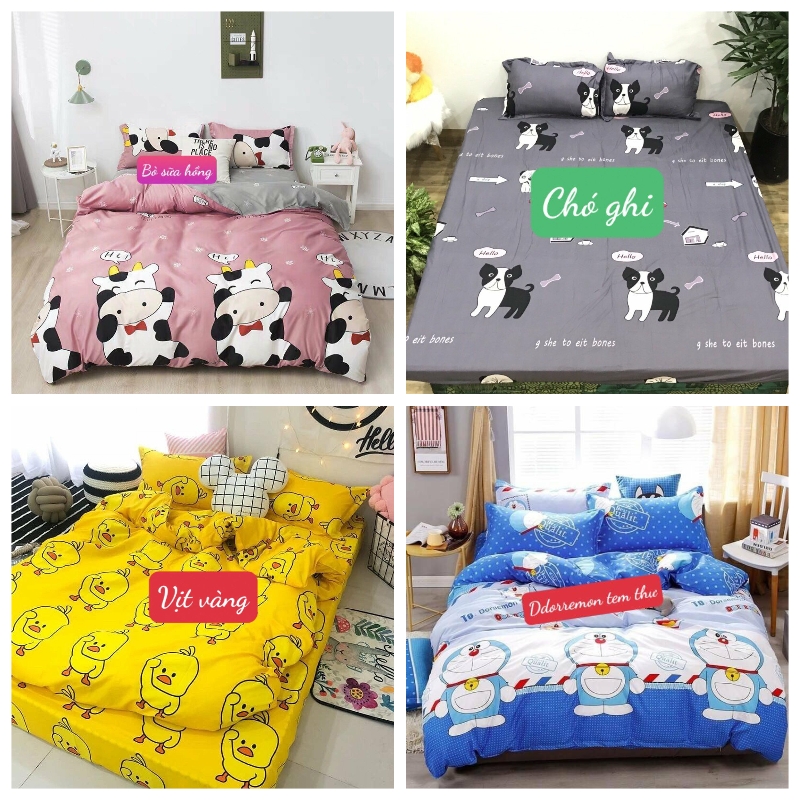 Ga Trải Giường 1m2x1m9 ô tô xanh