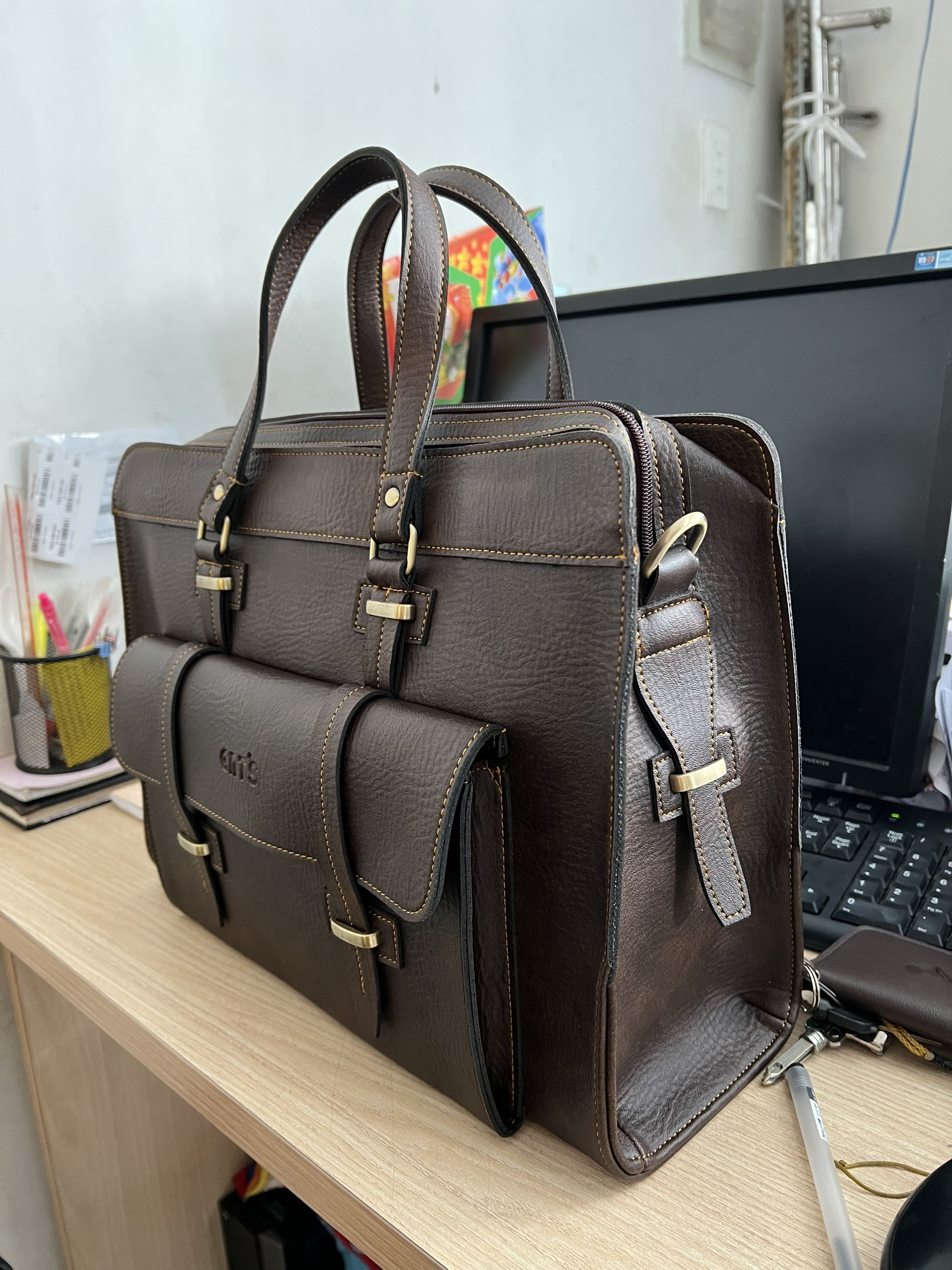 Cặp văn phòng CNT unisex đựng laptop HQ22 cao cấp