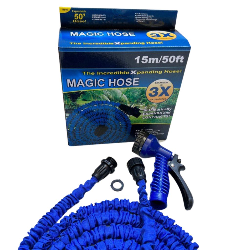 Bộ Vòi Rửa Xe Tưới Nước Cây, Ống nước co giãn đa năng 15m - 30m,  Kèm Đầu Phun 7 chế độ khác nhau
