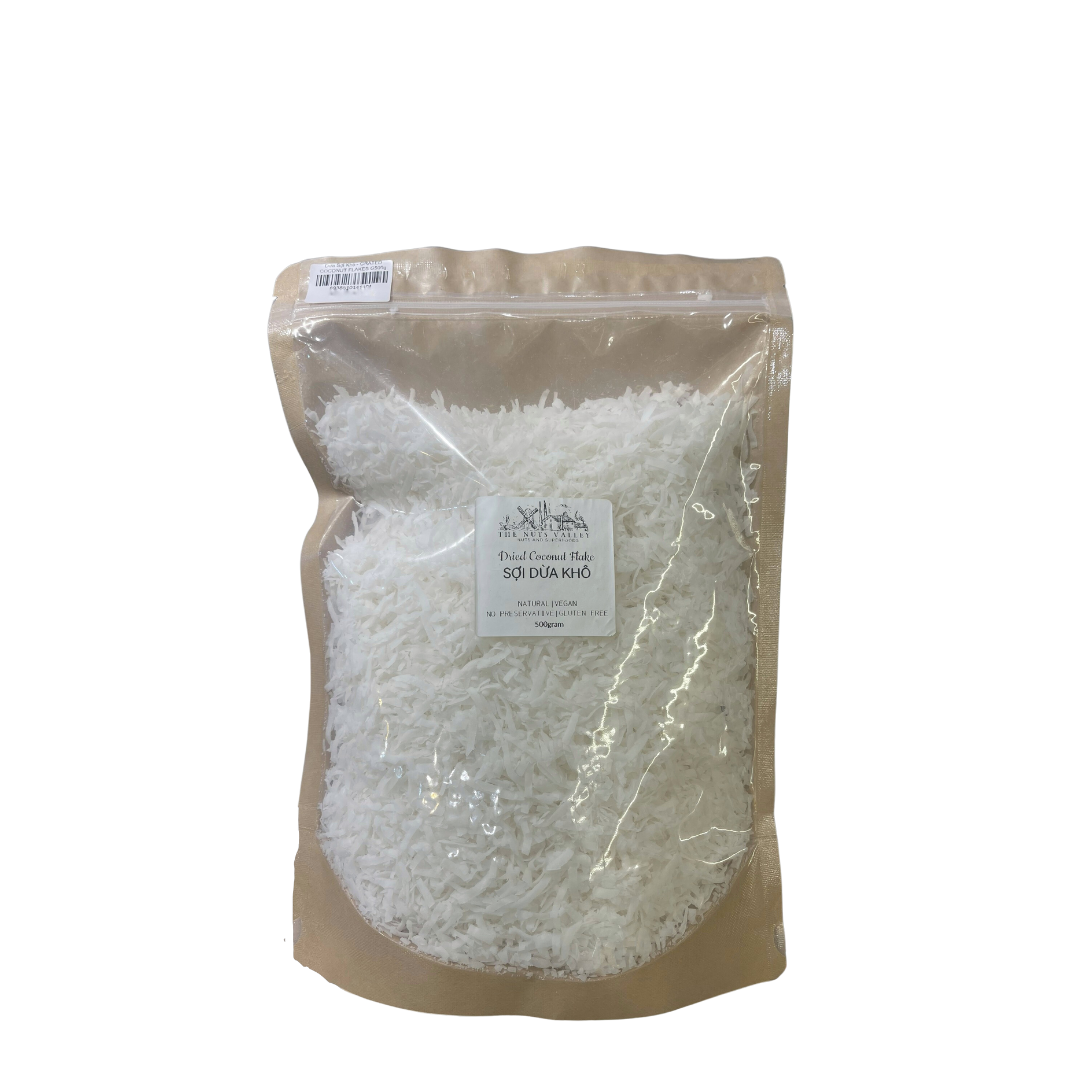 Dừa Sợi Khô, Bột Dừa Khô Tự Nhiên – Làm Bánh, Nấu Ăn, Trang Trí Món Ăn – Dried Coconut Flakes, The Nuts Valley