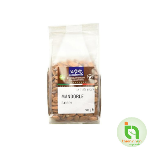 Hạt hạnh nhân hữu cơ  đã tách hạt Sottolestelle 500g