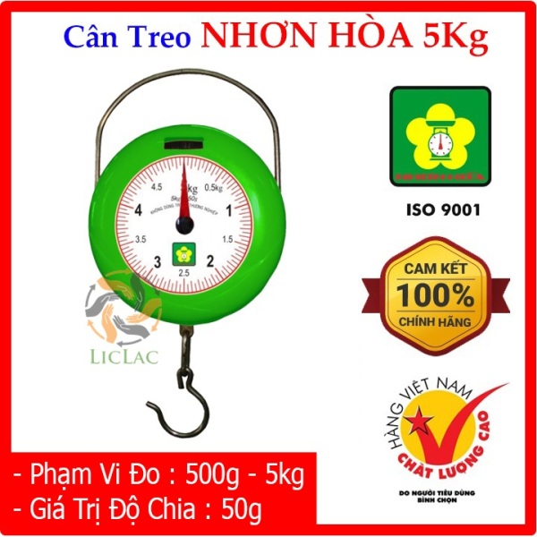 Cân treo mini Nhơn Hòa 5kg hàng Việt Nam chất lượng cao, Cân treo bỏ túi - LICLAC