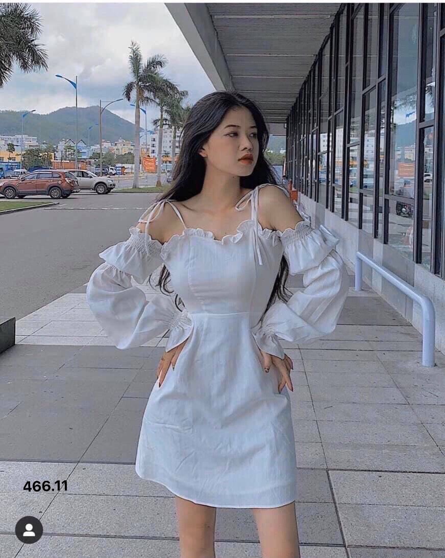 Đầm cột nơ lưng cát hàn-MTB