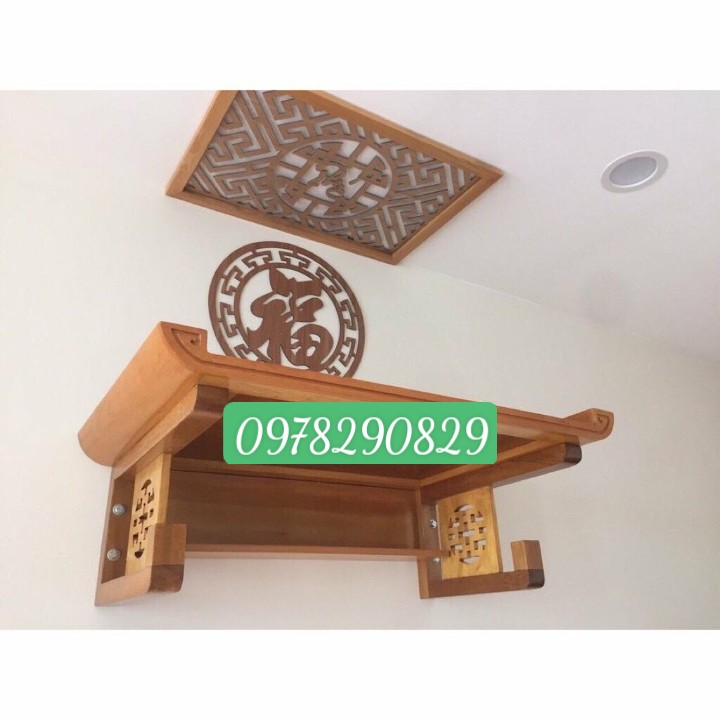 Bàn thờ treo tường bằng gỗ sồi nga 81cm