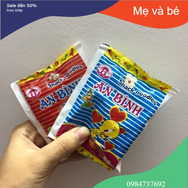 2 gói mì tôm trẻ em an bình giòn ngon hàng chính hãng