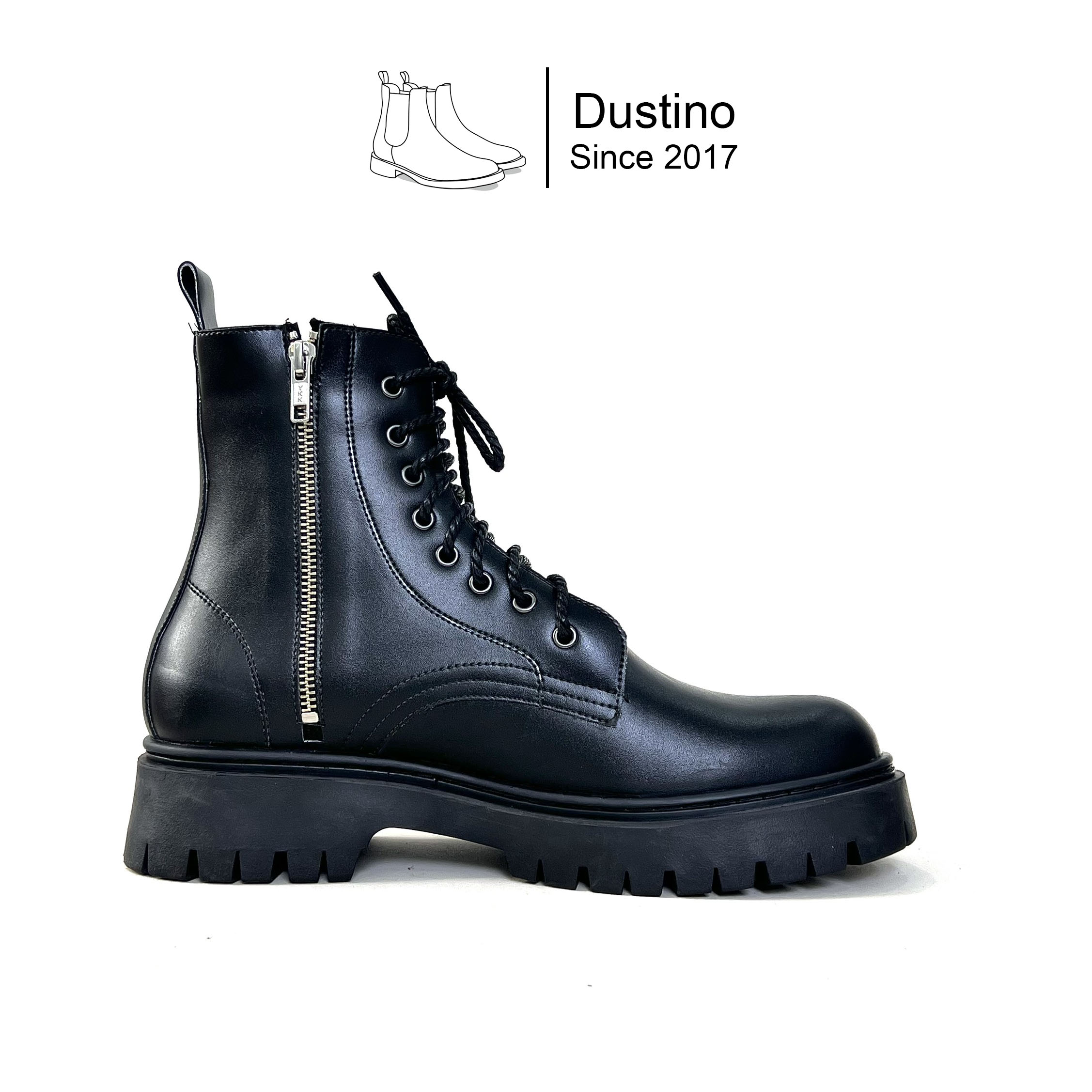 Giày Combat Boot Nam, Giày Chiến Binh Cổ Cao