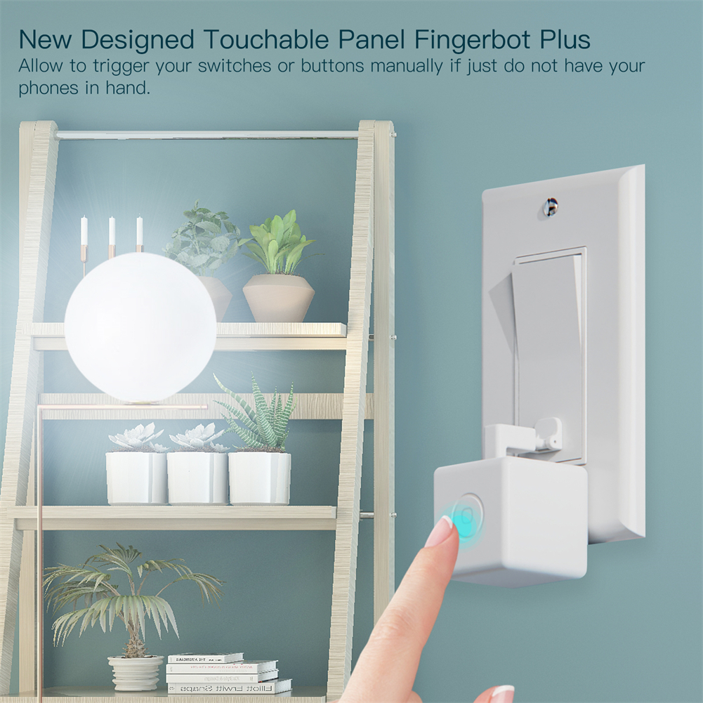 【COD】Moes Tuya Smart Bluetooth Fingerbot Switch Button Pusher Smart Life App Voice Control via Alexa Assistant