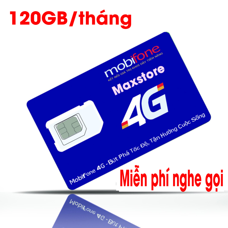 SIM 4G MOBIFONE C90N  120GB ( 4GB/NGÀY ) và Miễn phí cuộc gọi /tháng.