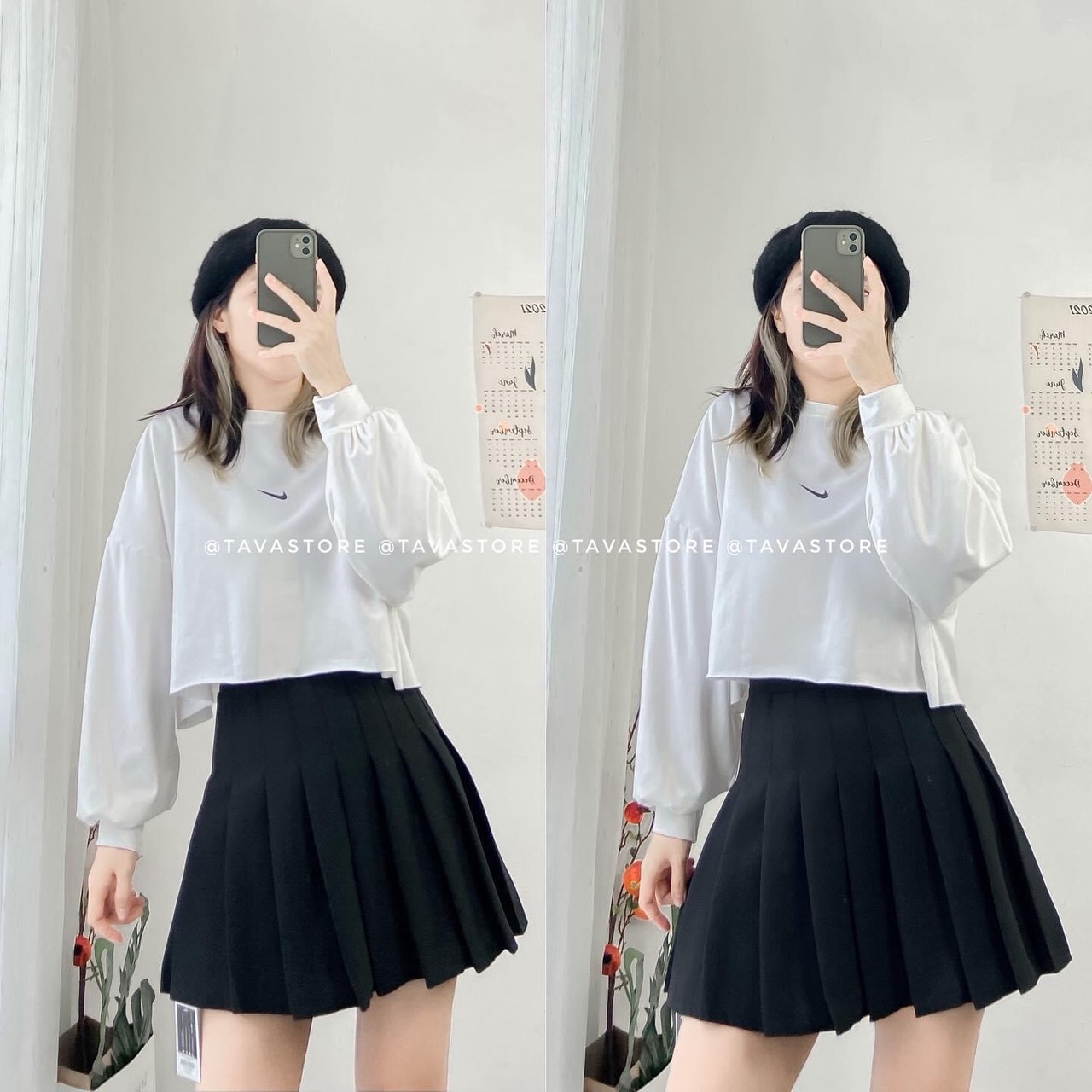 CROPTOP TAY DÀI NIKE
