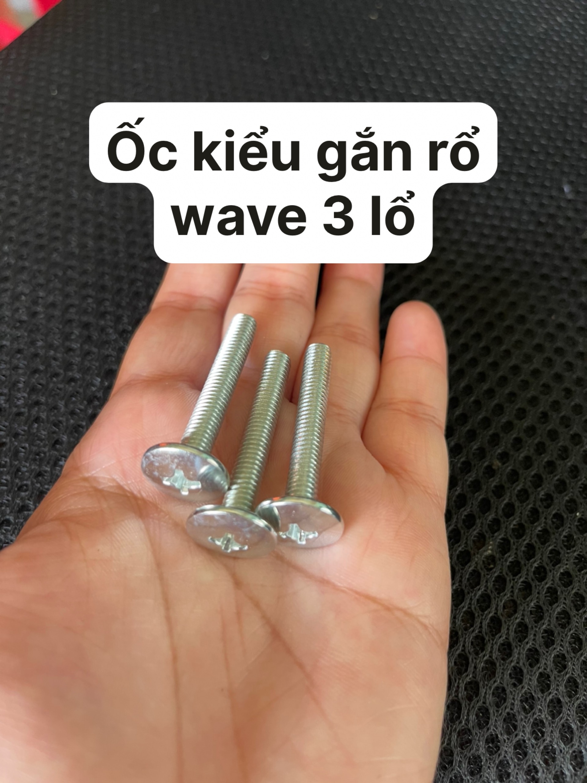 Ốc kiểu gắn rổ wave 3 lổ