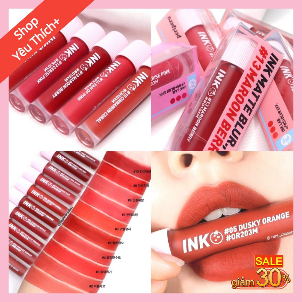 Son Kem Peripera Ink Matte Blur Tint Siêu Mịn (có Bill)