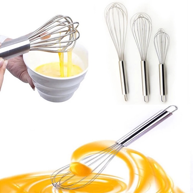 Dụng Cụ Đánh Trứng Inox (3 Cỡ)