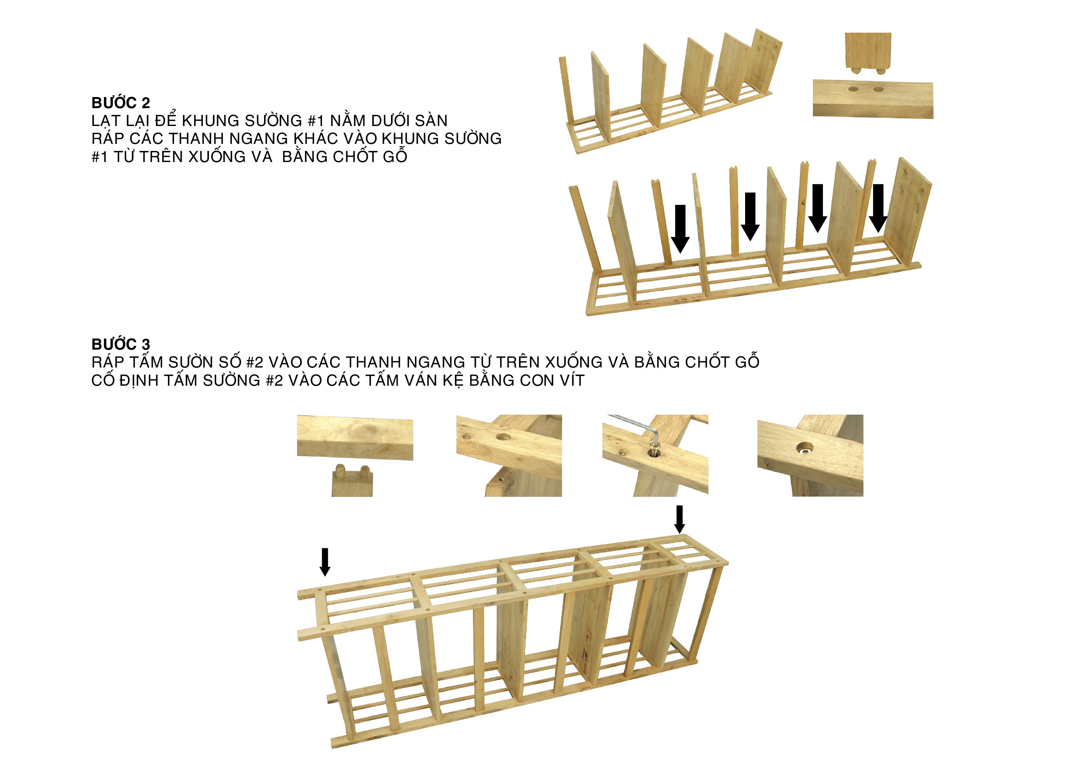 5-Tier Rubber Wood Bookshelf