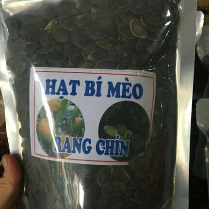 500g hạt bí mèo đen rang chín