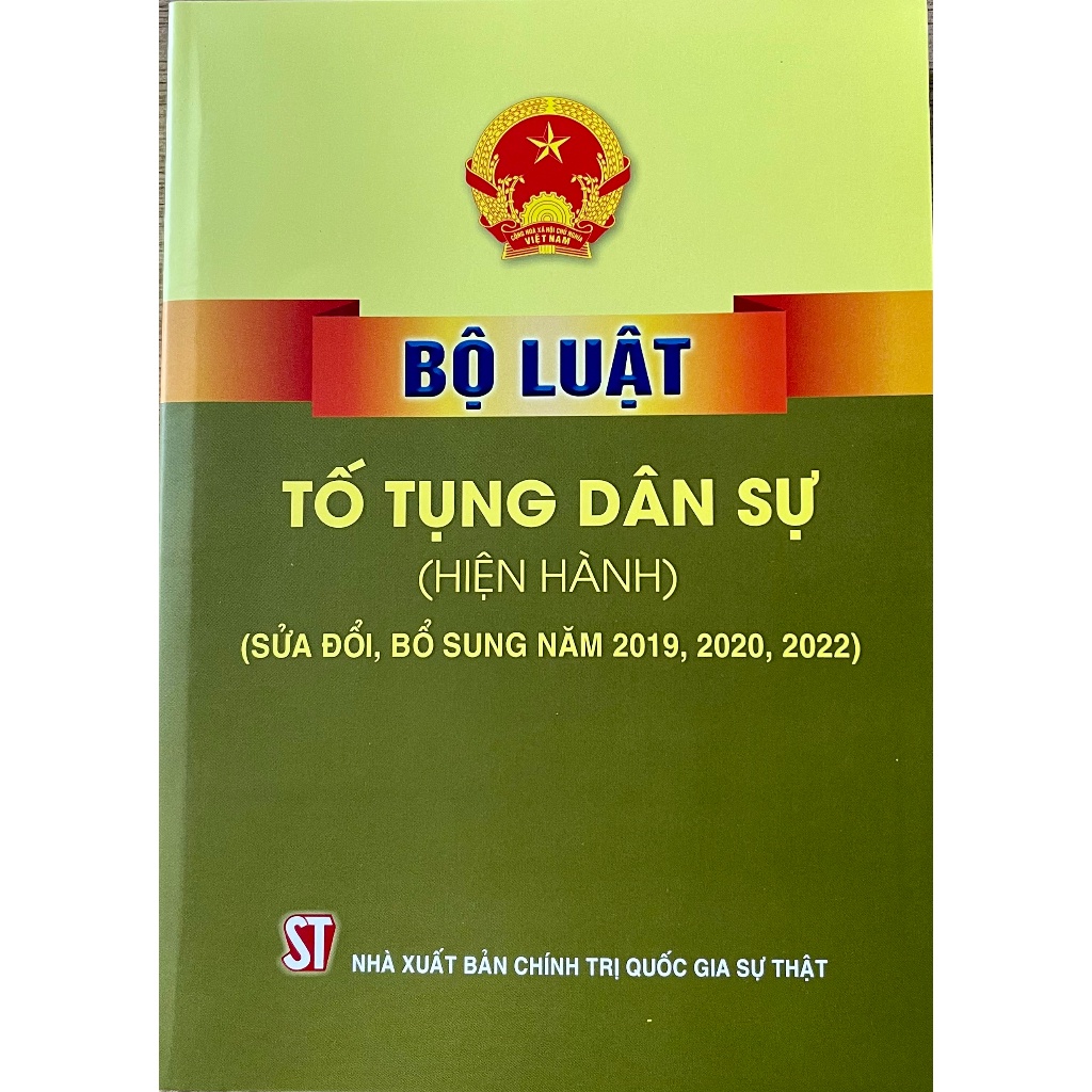 Bộ luật Tố tụng Dân sự (sửa đổi, bổ sung năm 2019, 2020) - bản in 2024