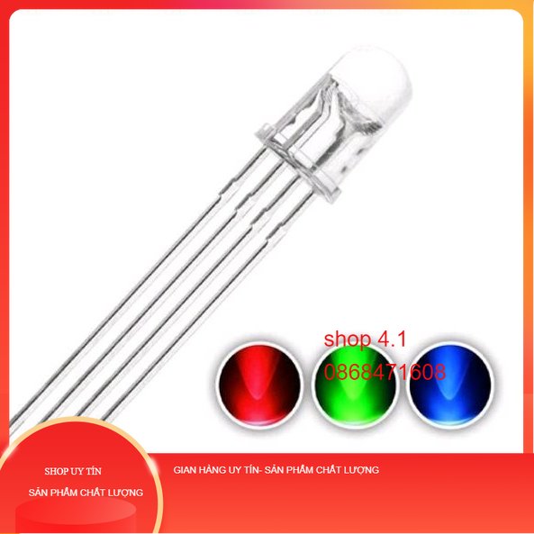 Set 5/10/20 led 3 màu 4 chân rgb 5mm